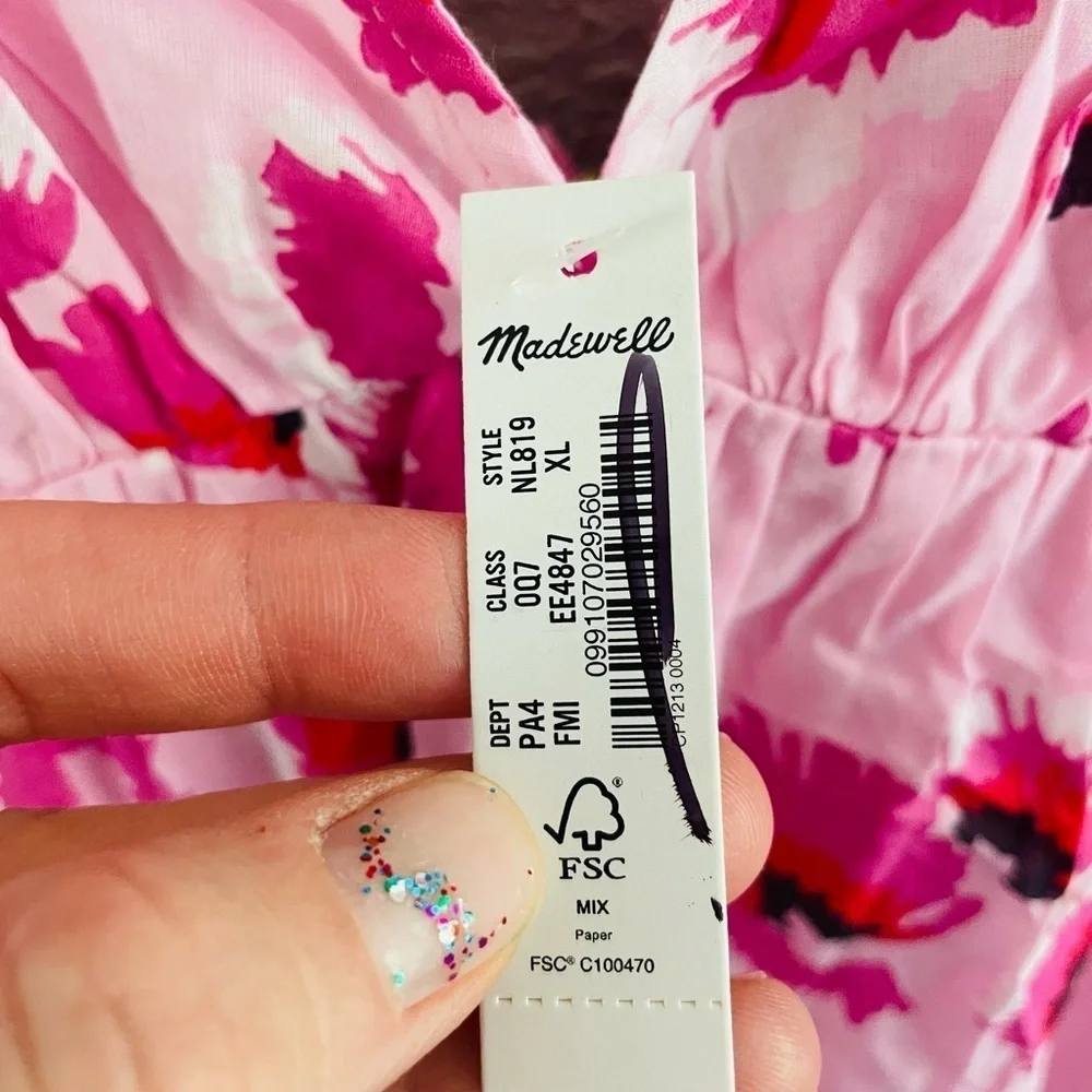 Banjanan Pink Floral Maxi Dress with Fuchsia Flowers - Picture 11 of 16